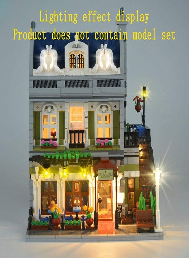 GEAMENT LED Light Kit for Creator Expert Parisian Restaurant - Compatible with Lego 10243 Building Bricks Model (Model Set Not Included) - Image 4